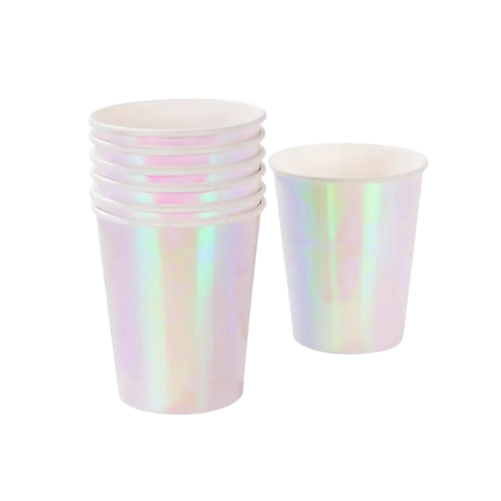 Iridescent Pastel Cups