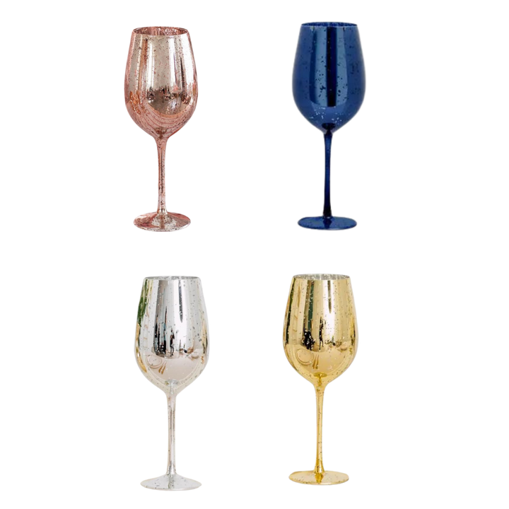 Metallic Wine Glasses - 4 Colors