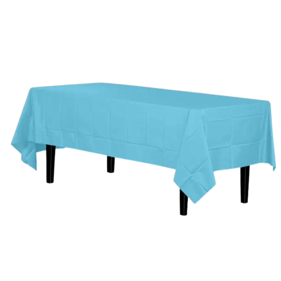 Light Blue Premium Plastic Table Cover