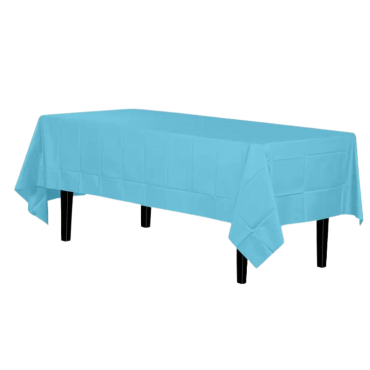 Light Blue Premium Plastic Table Cover