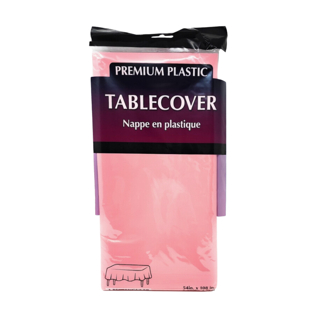 Pink Plastic Table Cover