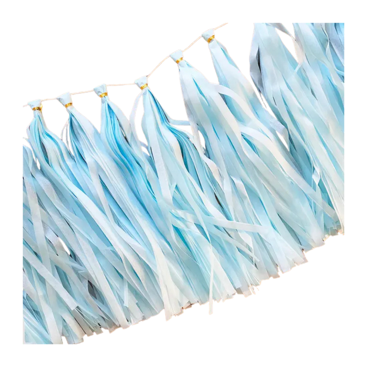 Pastel Blue Paper Tassel Tail