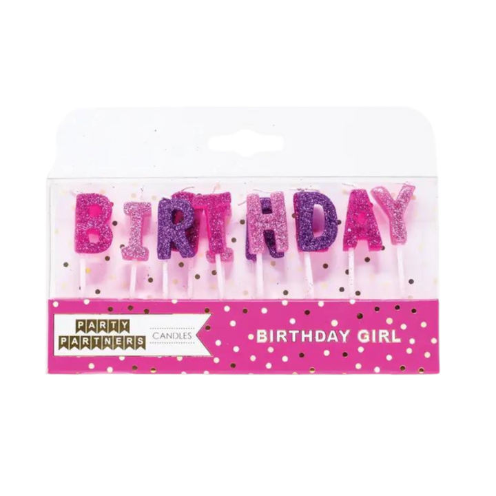 Pink Birthday Girl Candle Set