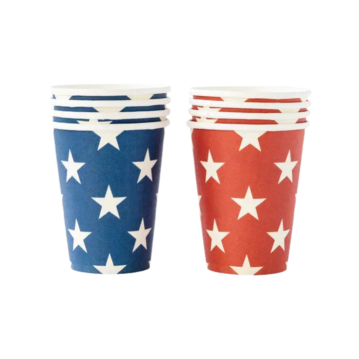 Red and Blue Star Cups