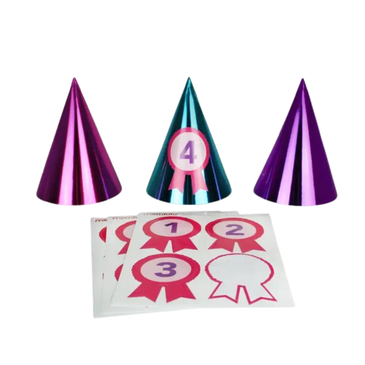 Gymnastics Party Hats - 12 pk