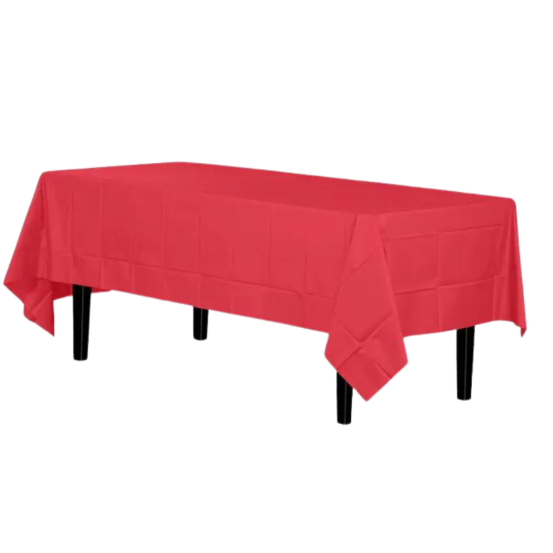 Red Premium Plastic Table Cover