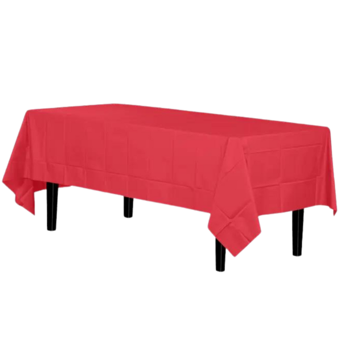 Red Premium Plastic Table Cover