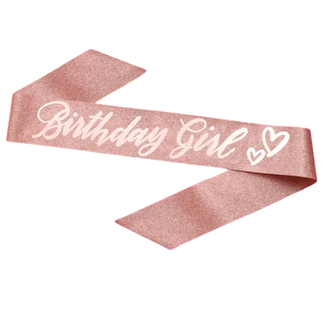 Birthday Girl Rose Gold Sash