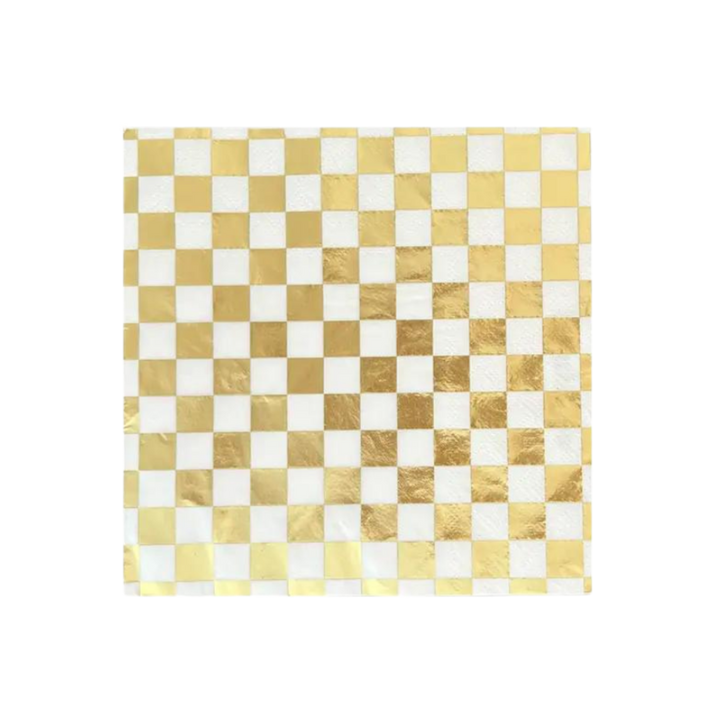 Gold Clash Check It! Napkins - 2 Sizes