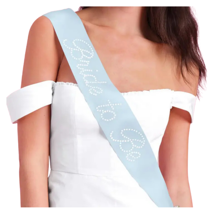 Bride to Be Blue Rhinestone Bachelorette Party Sash