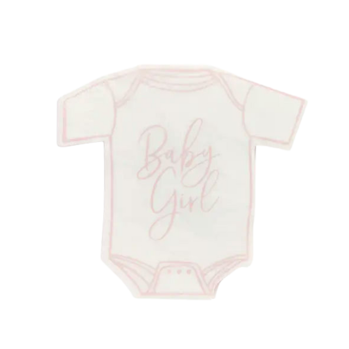 Pink and White 'Baby Girl' Cocktail Napkins