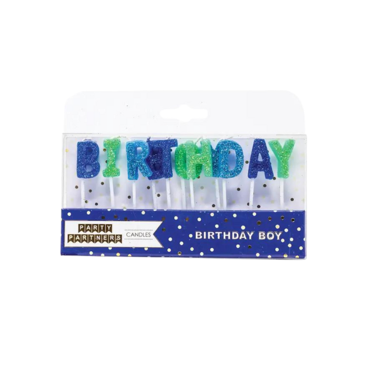 Blue Birthday Boy Candle Set