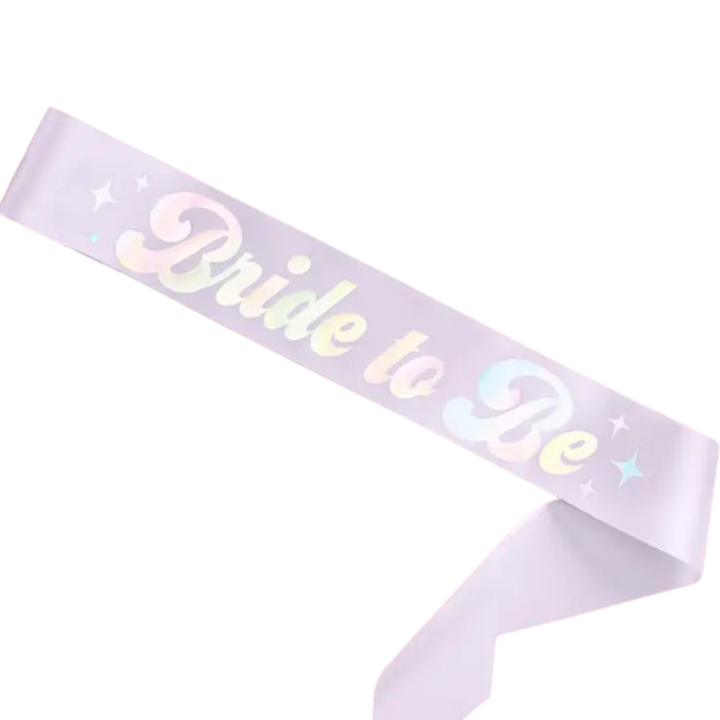 Bride to Be Iridescent Lavender Bachelorette Party Sash