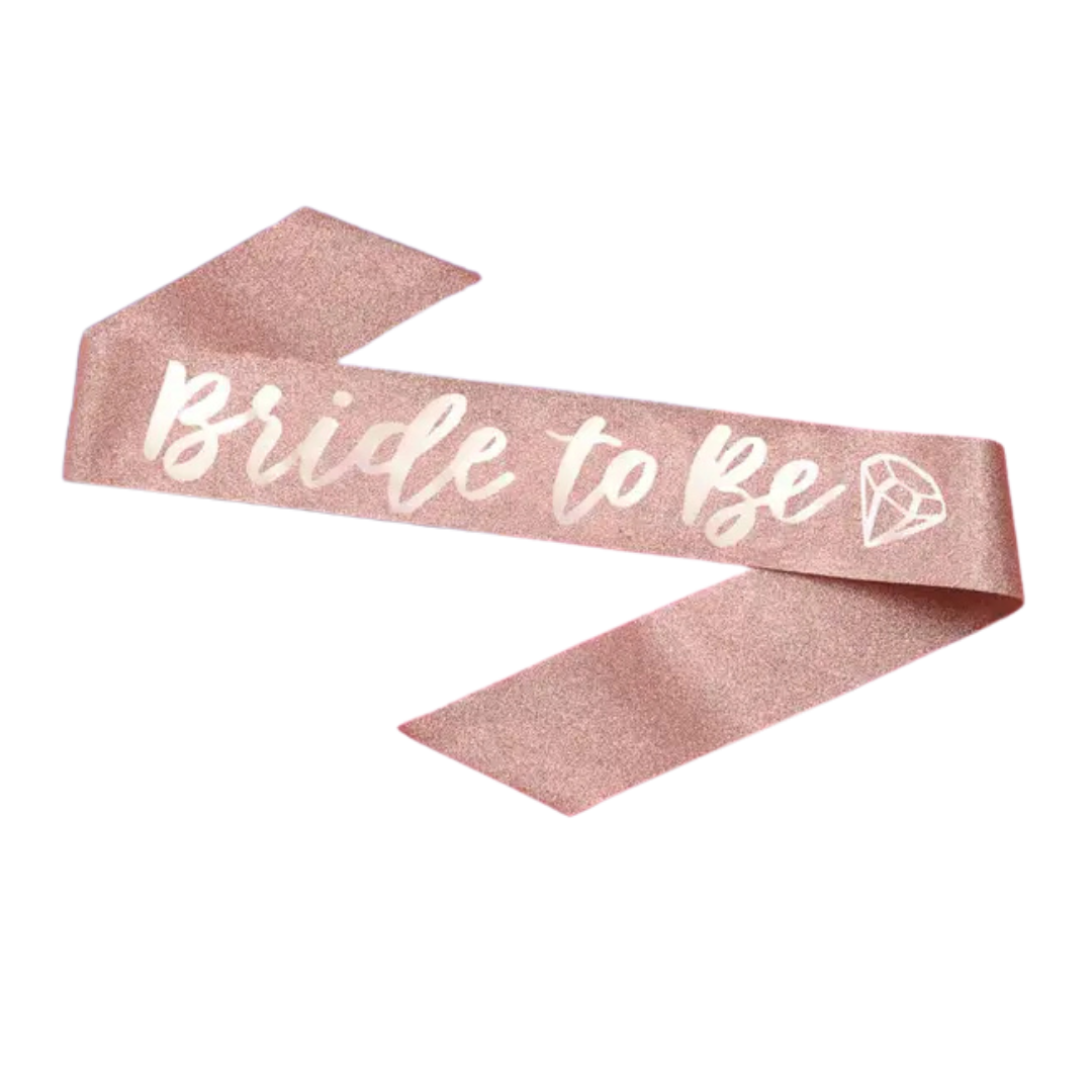 Bride to Be Rose Gold Bachelorette Party Sash