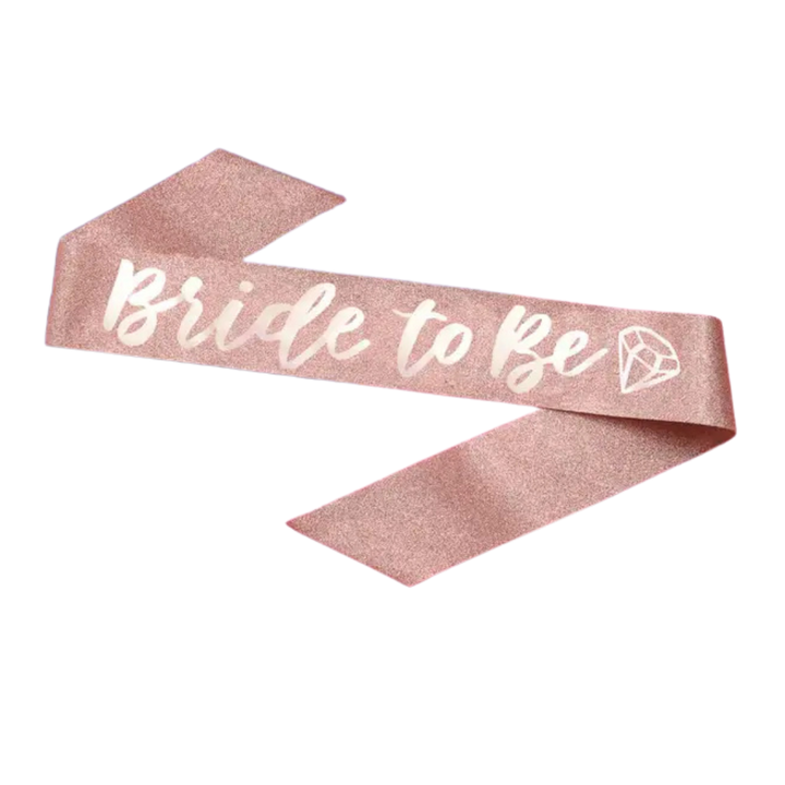 Bride to Be Rose Gold Bachelorette Party Sash