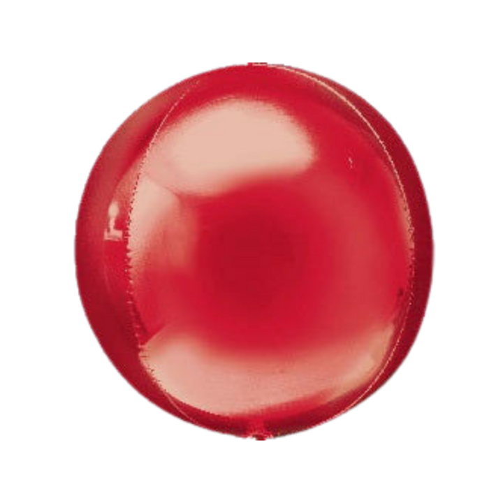 Red Orbz Foil Balloon, 16in