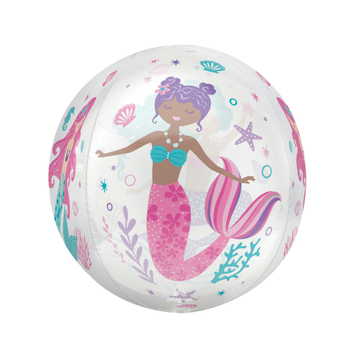 Pastel Mermaid Orbz Foil Balloon, 16in