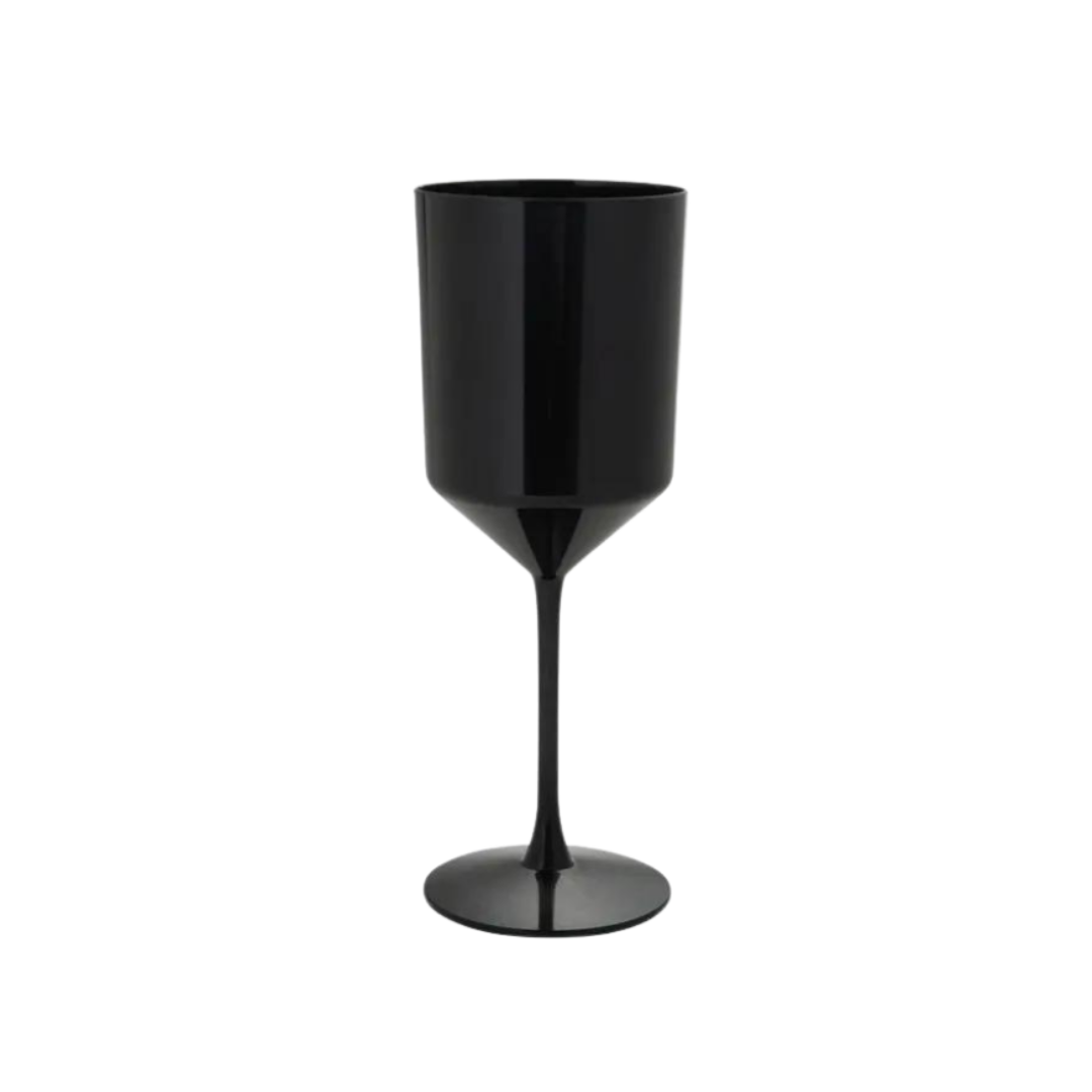 Black Upscale Plastic Wine Cups