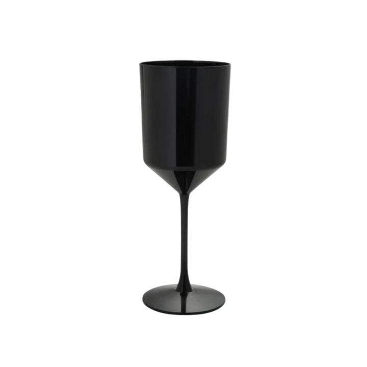 Black Upscale Plastic Wine Cups