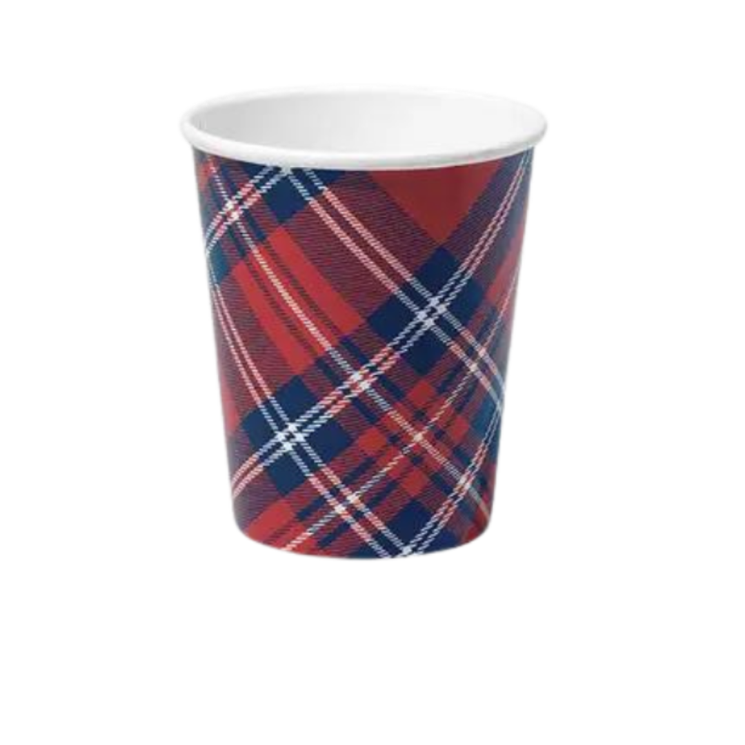 Blue and Red Plaid Draper James x Coterie Cups