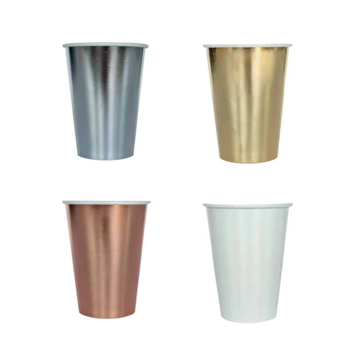 Posh Metallic Cups - 4 Colors