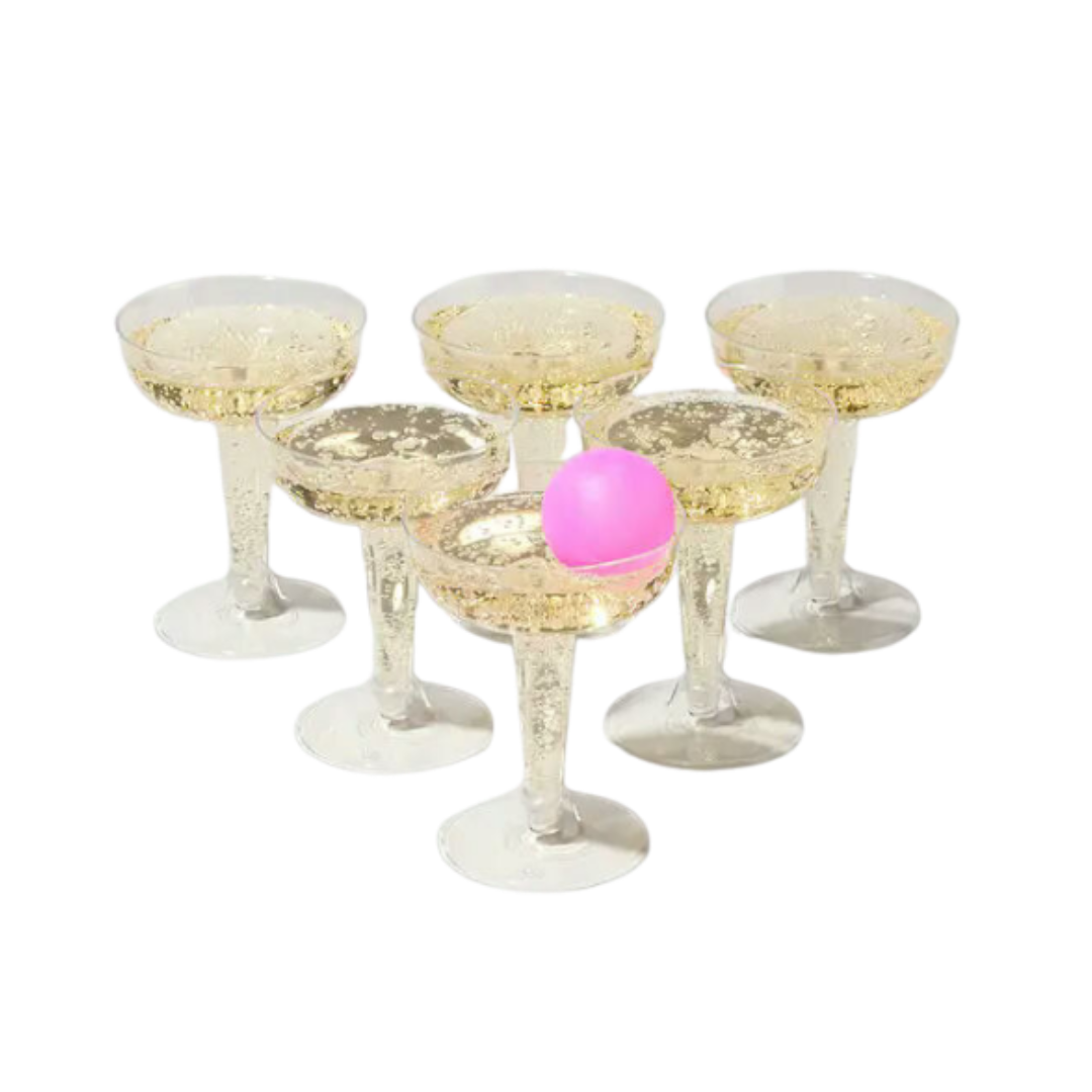 Clear Prosecco Pong Set