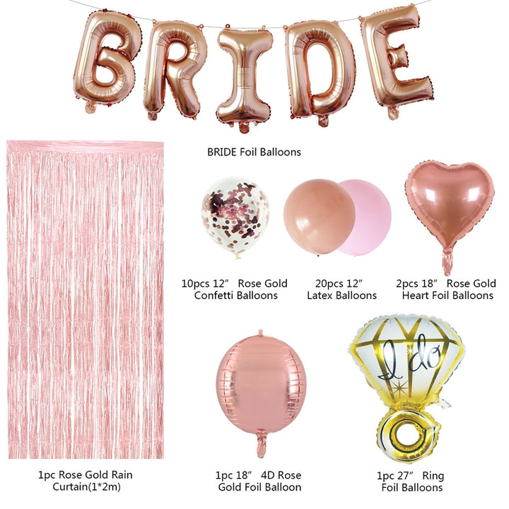 Rose Gold & Pink Bridal Shower Decoration Kit - (40pk)