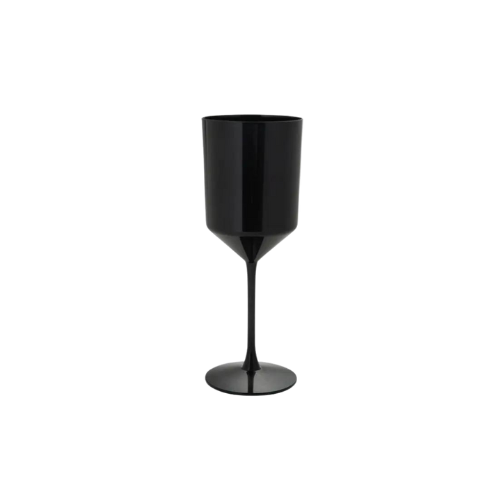 Black Upscale Plastic Wine Cups