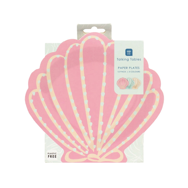 Pastel Shell Shaped Large Dinner Plates