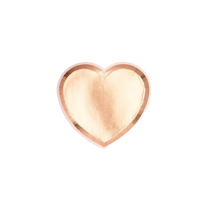 Rose Gold Heart Shaped Small Appetizer Dessert Plates