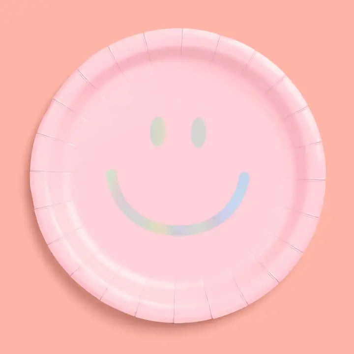 Pastel Smiley Large Dinner Plates