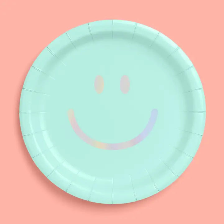 Pastel Smiley Large Dinner Plates