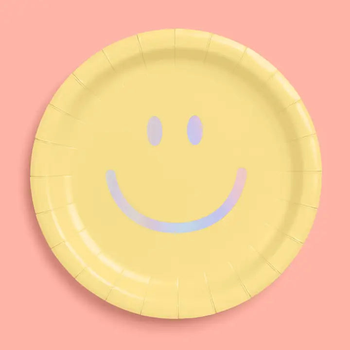 Pastel Smiley Large Dinner Plates