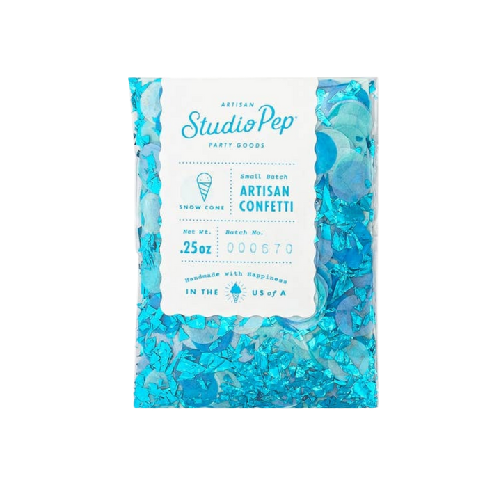 Blue Snow Cone Artisan Confetti - Mini Pack