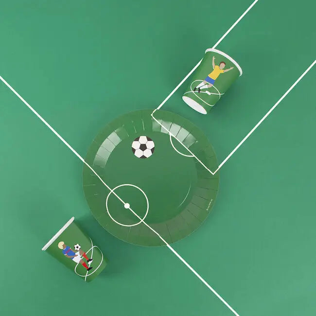 Green Soccer Theme Cups