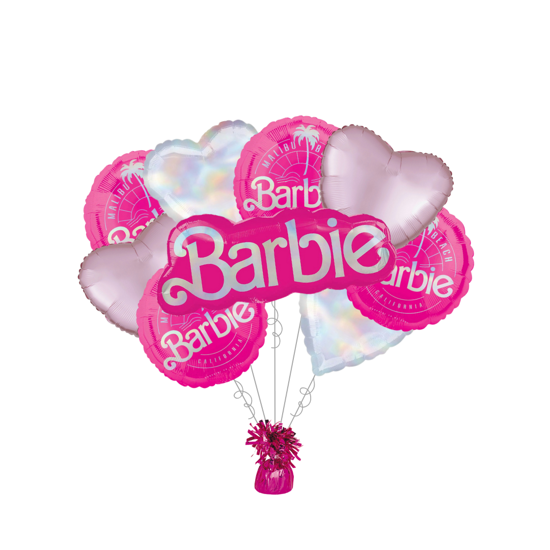 Premium Barbie Foil Balloon Bundle with Balloon Weight