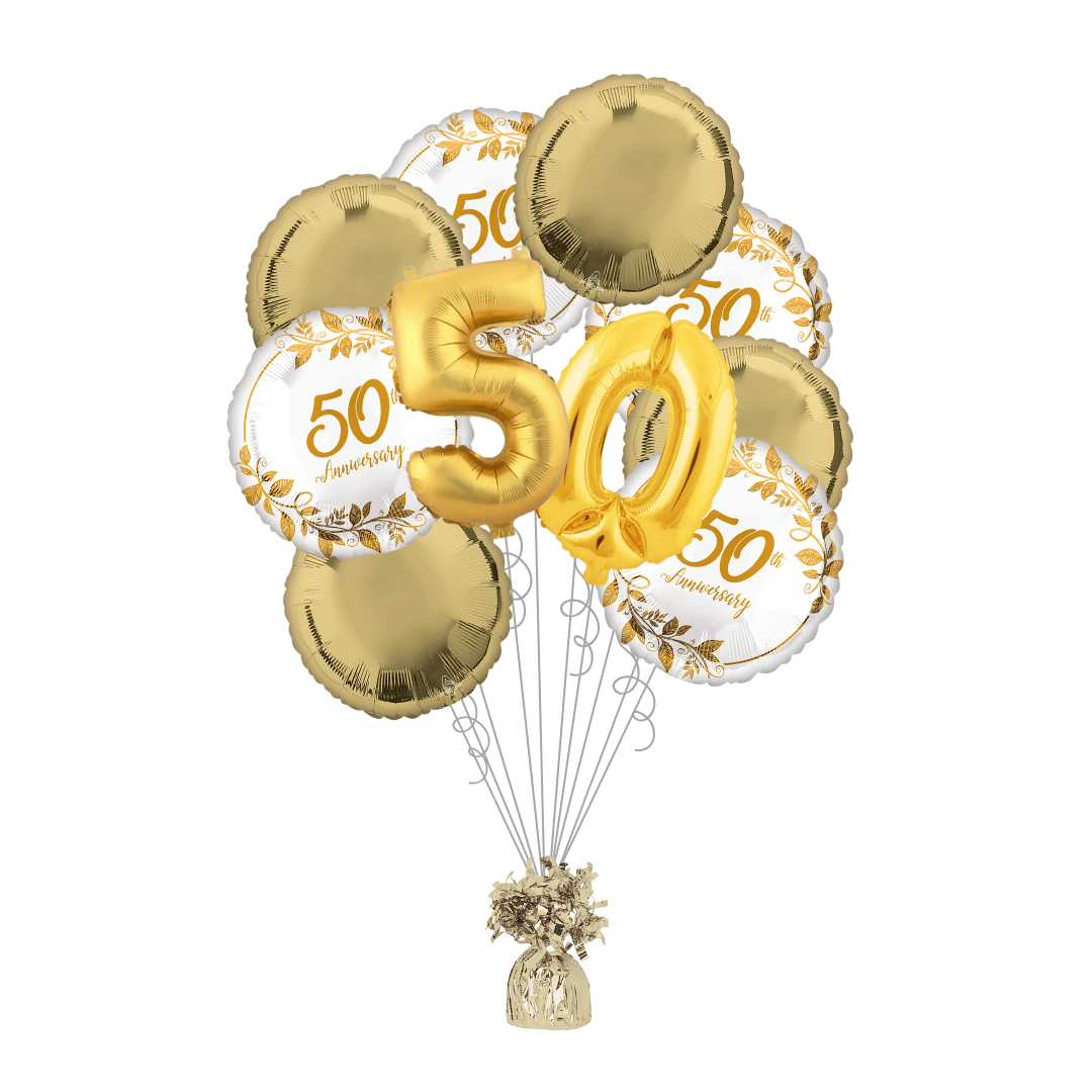 Happy 50th Anniversary Balloon Bundle