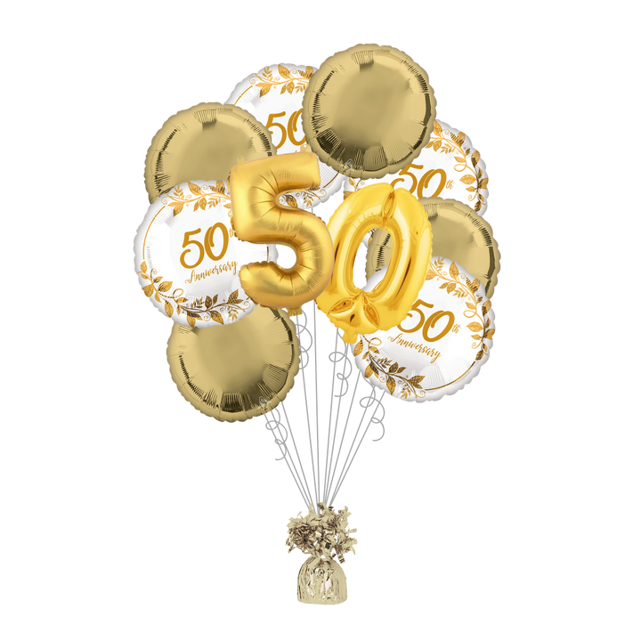 Happy 50th Anniversary Balloon Bundle