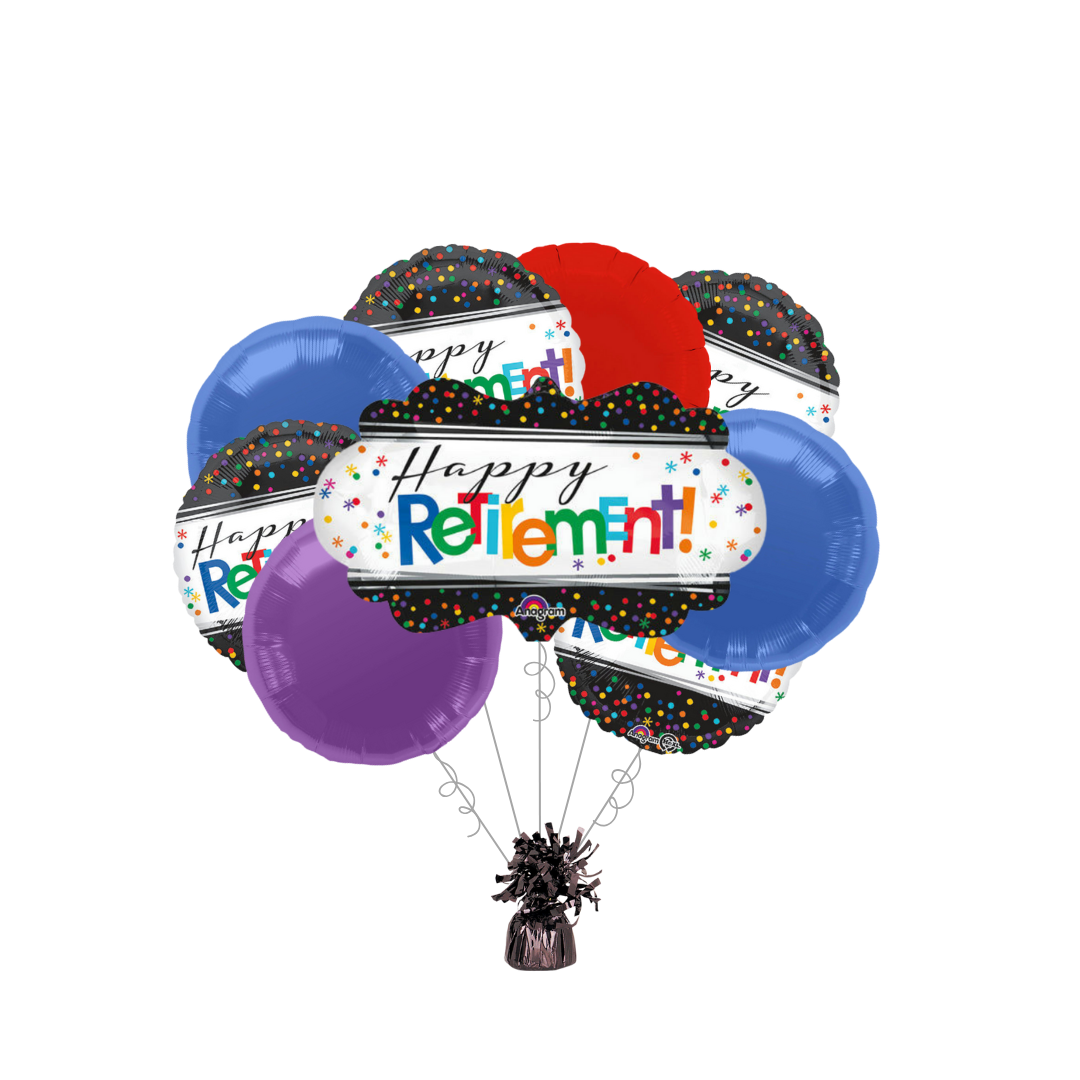 Premium Officially Retired Foil Balloon Bundle with Balloon Weight