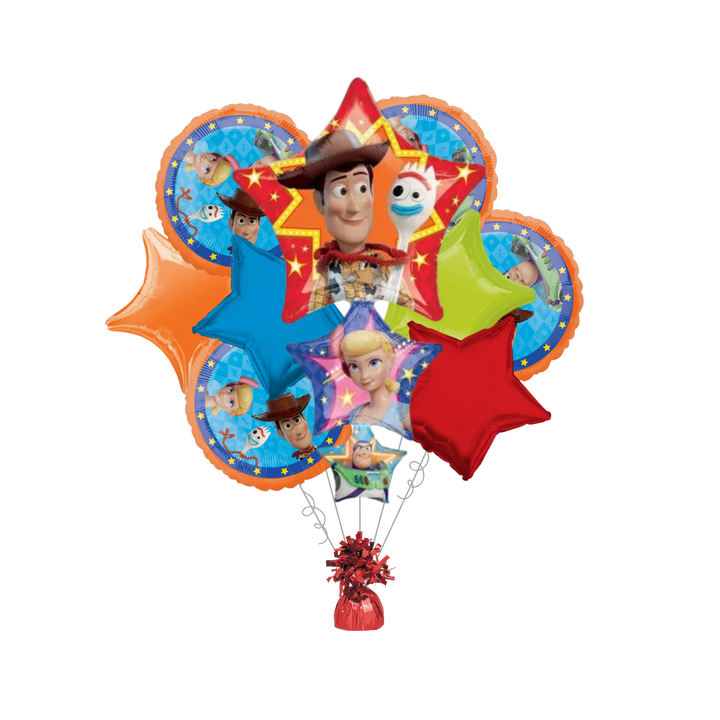 Premium Toy Story 4 Foil Balloon Bundle with Balloon Weight