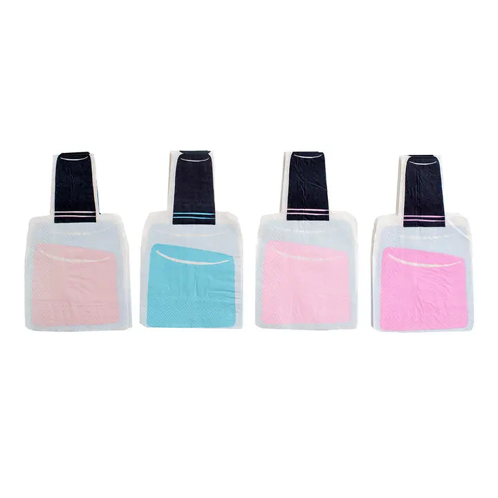 Multicolored Nail Polish Shaped Dinner Napkins