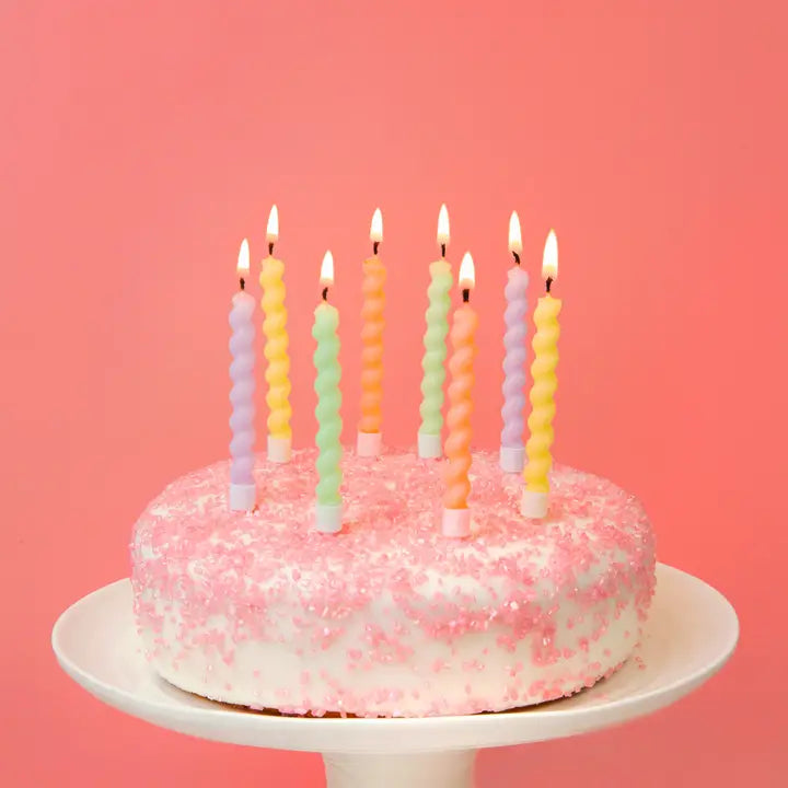 Twisted Pastel Birthday Candles - (8pk)