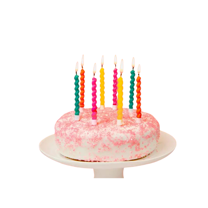 Twisted Rainbow Birthday Candles - (8pk)