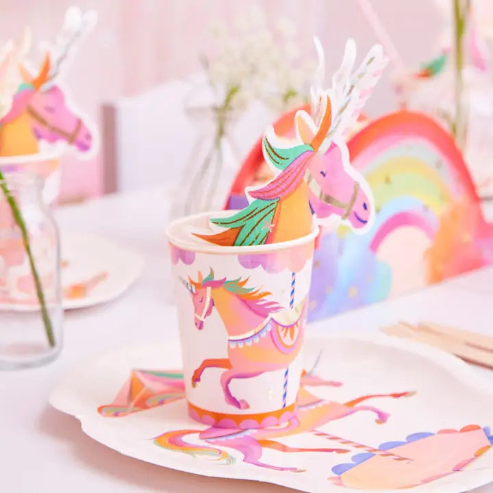 Unicorn Fairy Princess Paper Party Cups - (8 pk)