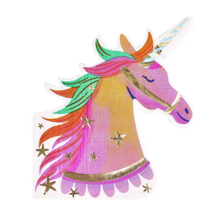 Unicorn Fairy Princess Paper Party Napkins (x16)