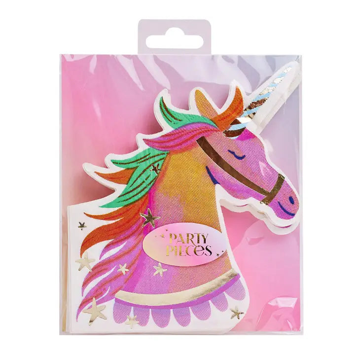 Pink Fairy Princess Unicorn Shaped Dinner Napkins