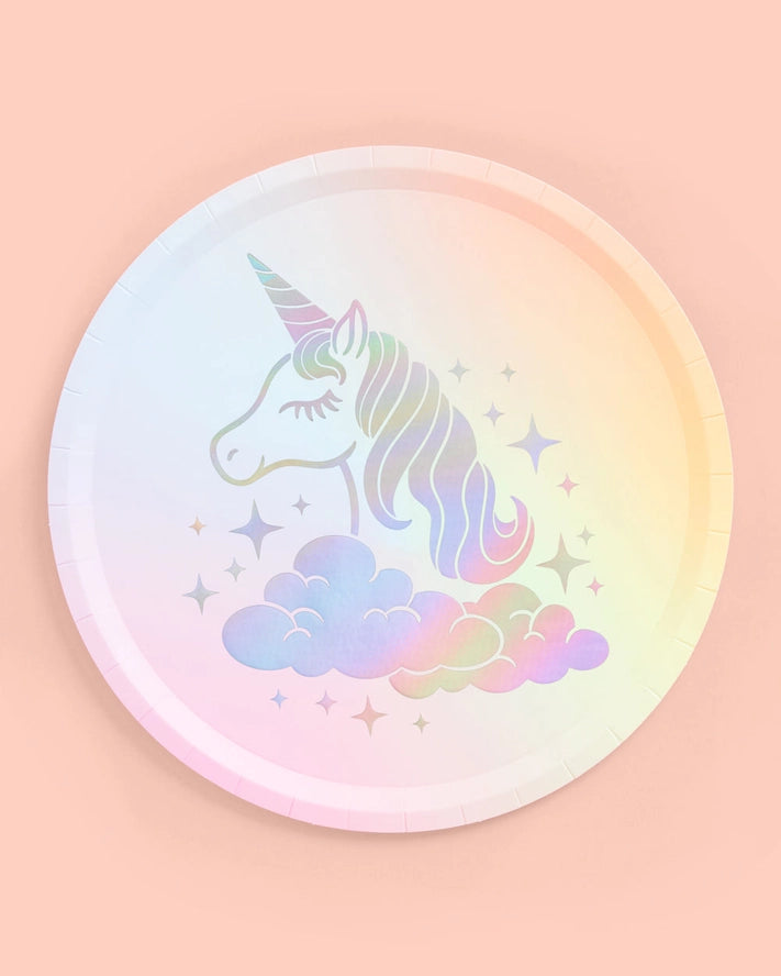 Unicorn Pastel Paper Plates, Birthday Party Supplies, Décor