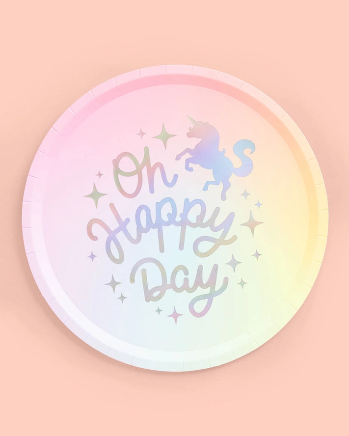 Unicorn Pastel Paper Plates, Birthday Party Supplies, Décor