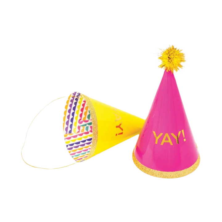 "Yay!" Assorted Color Party Hats