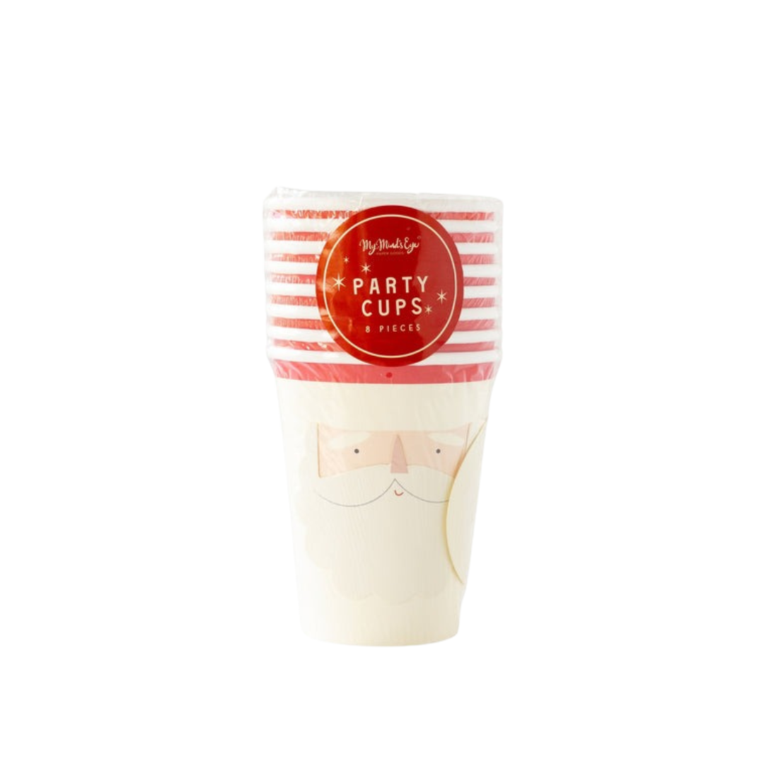 White Santa Cup with Handle